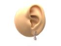 9ct White Gold Pearl & Diamond Drop Earrings