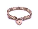 An Old 9ct Rose Gold Gate Bracelet