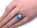 9ct Blue Topaz & Diamond Ring