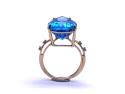 9ct Blue Topaz & Diamond Ring