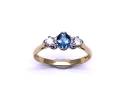18ct Blue Topaz & Diamond Ring