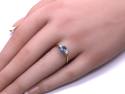 18ct Blue Topaz & Diamond Ring