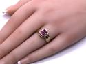 9ct Yellow Gold Rhodolite Garnet Ring
