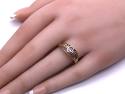 9ct Amethyst & Diamond Ring