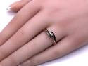 9ct Yellow Gold Sapphire Crossover Ring
