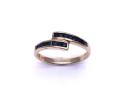 9ct Yellow Gold Sapphire Crossover Ring