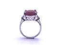 18ct White Gold Ruby Solitaire Ring