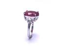 18ct White Gold Ruby Solitaire Ring