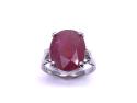 18ct White Gold Ruby Solitaire Ring