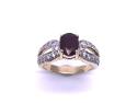 9ct Yellow Gold Ruby & Diamond Ring