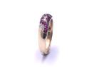 9ct Yellow Gold Ruby 3 Stone Ring