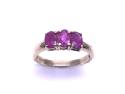 9ct Yellow Gold Ruby 3 Stone Ring