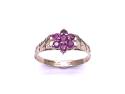 9ct Yellow Gold Ruby Cluster Ring