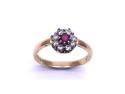 18ct Ruby & Diamond Cluster Ring