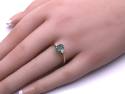 9ct Emerald & Diamond 3 Stone Ring