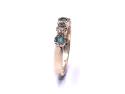 9ct Emerald & Diamond 5 Stone Ring