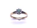 9ct Emerald & Diamond Cluster Ring
