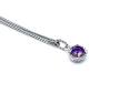 Silver Amethyst Pendant & Chain