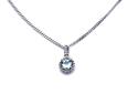 Silver Aquamarine Pendant & Chain
