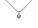 Silver Blue Topaz Pendant & Chain