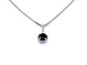 Silver Sapphire Pendant & Chain