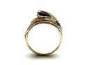 9ct Yellow Gold CZ Saddle Ring