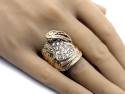 9ct Yellow Gold CZ Saddle Ring