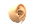 9ct White Gold Pearl & Diamond Drop Stud Earrings