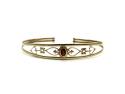 9ct Yellow Gold Garnet Bangle