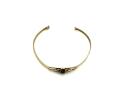 9ct Yellow Gold Garnet & CZ Bangle