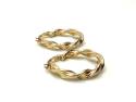 9ct Yellow Gold Twisted Hoop Earrings