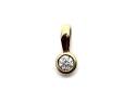 9ct Yellow Gold Diamond Pendant