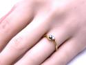 18ct Yellow Gold Diamond 2 Stone Ring
