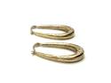 9ct Yellow Gold Oval Hoop Earrings