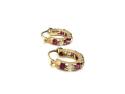 9ct Yellow Gold CZ Hoop Earrings