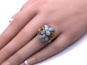 9ct Yellow Gold Opal Cluster Ring