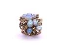 9ct Yellow Gold Opal Cluster Ring