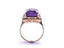 9ct Yellow Gold Amethyst Solitaire Ring