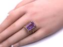 9ct Yellow Gold Amethyst Solitaire Ring