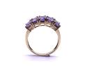 9ct Yellow Gold Amethyst 5 Stone Ring