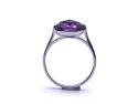 18ct White Gold Amethyst Solitaire Ring