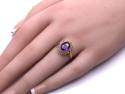 9ct Yellow Gold Amethyst Solitaire Ring