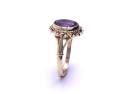 9ct Yellow Gold Amethyst Solitaire Ring