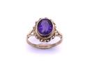 9ct Yellow Gold Amethyst Solitaire Ring