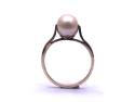 9ct Yellow Gold Pearl Solitaire Ring