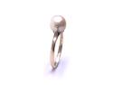 9ct Yellow Gold Pearl Solitaire Ring