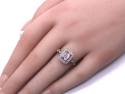 9ct Yellow Gold Kunzite & Diamond Ring