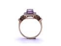 9ct Yellow Gold Kunzite & Diamond Ring