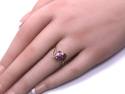 9ct Yellow Gold Pink CZ Solitaire Ring