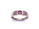 18ct Yellow Gold Apatite & Diamond Ring